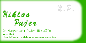 miklos pujer business card